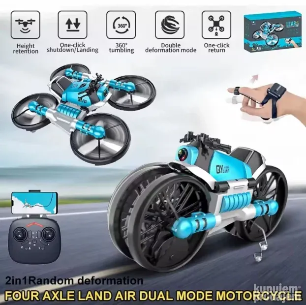 Dron i motor 2u1 transformer sa HD kamerom