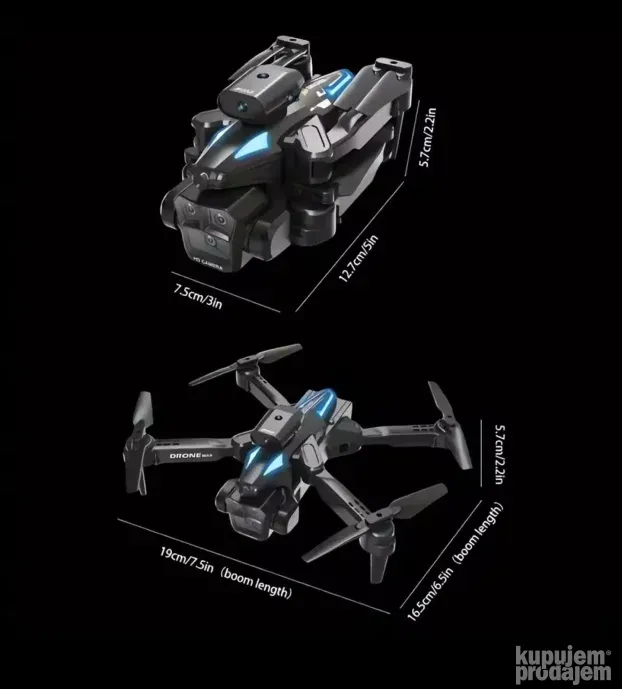Dron C10 GPS sa 8K kamerom i tri objektiva