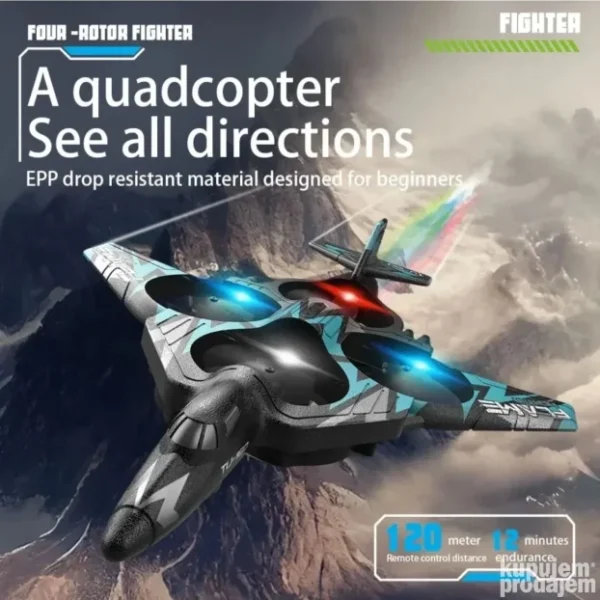 Avion dron X23 sa HD kamerom i sprej efektom